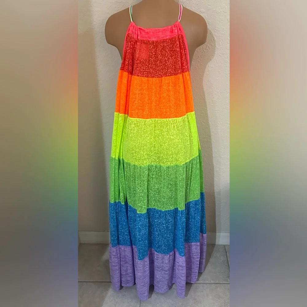 Pitusa Popsicle Halter Dress Rainbow-Petite NWT - Picture 9 of 13